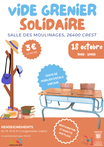 Affiche Vide Grenier Évènement Illustration Orange.png